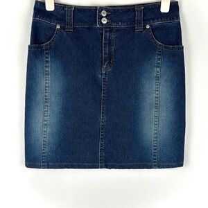 Vintage Y2K ‘Tommy Jeans’ Mini Denim Pencil Skirt in Dark Indigo Wash - Small